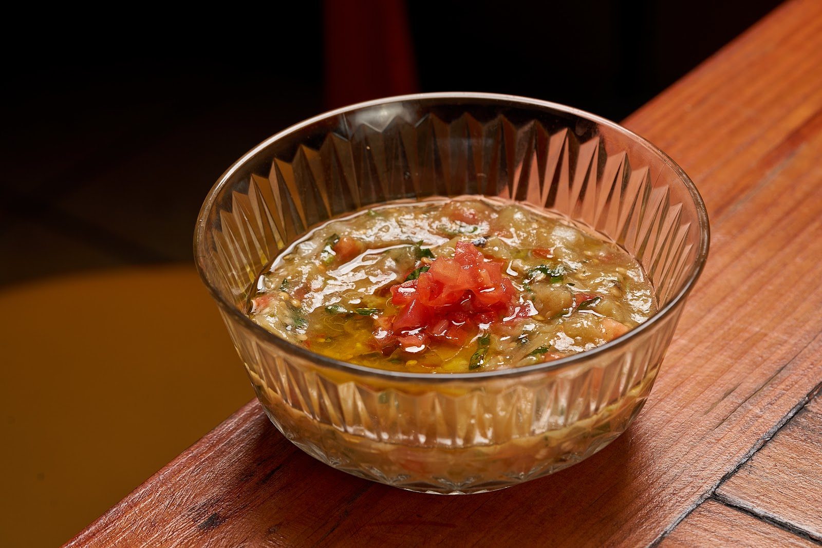 Al Rahib eggplant salad with tomato and parsley at Layali Miami