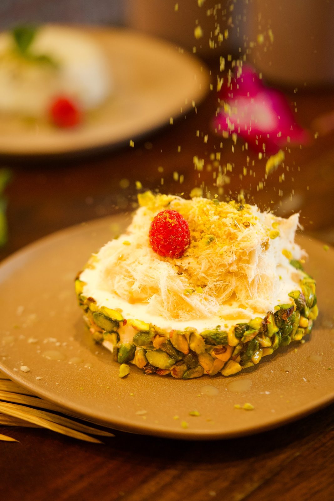 Ashta Ice Cream with pistachio Baklava at Layali Miami