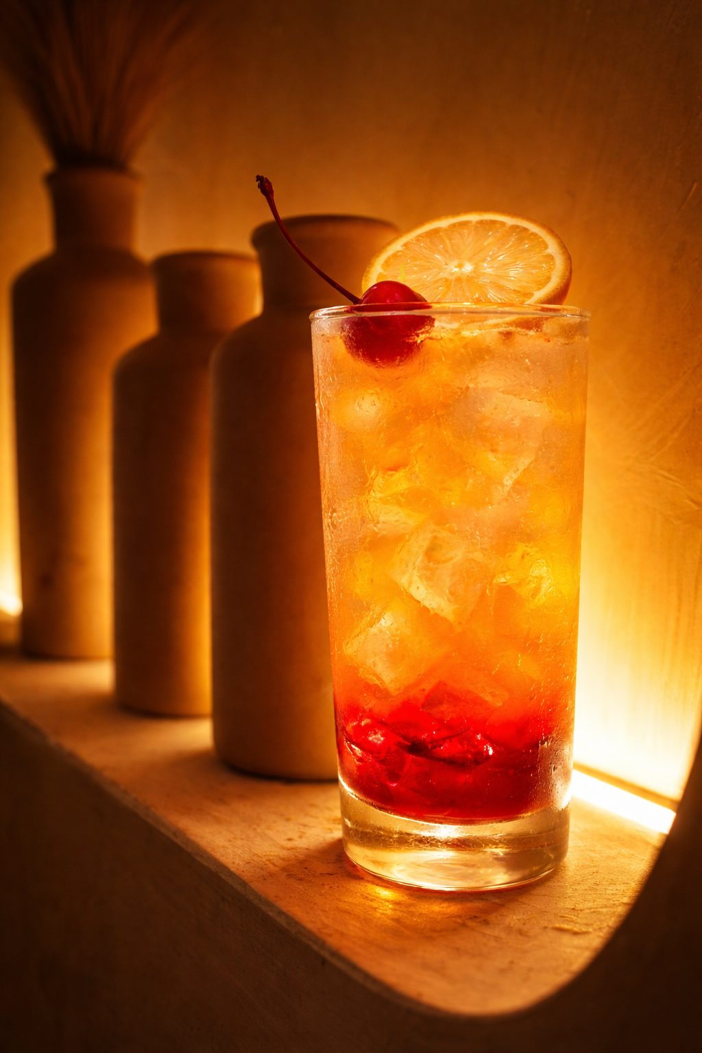 Signature citrus cocktail at Layali Miami