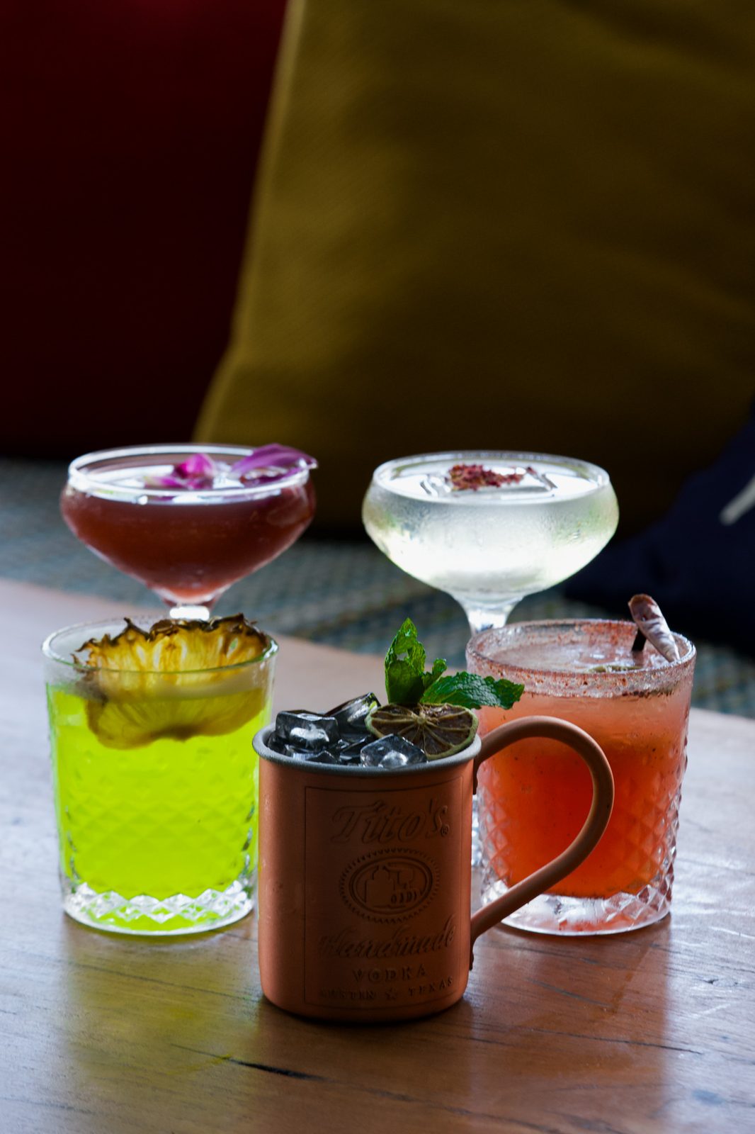 Layali Miami cocktail selection