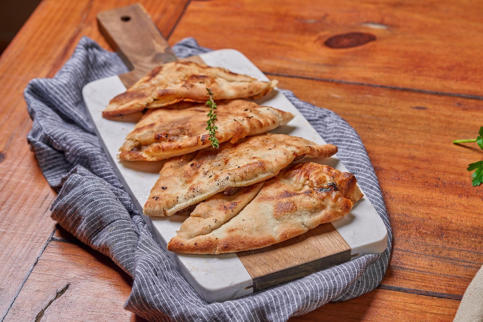 Grilled Pita Arayes stuffed with seasoned beef at Layali Miami