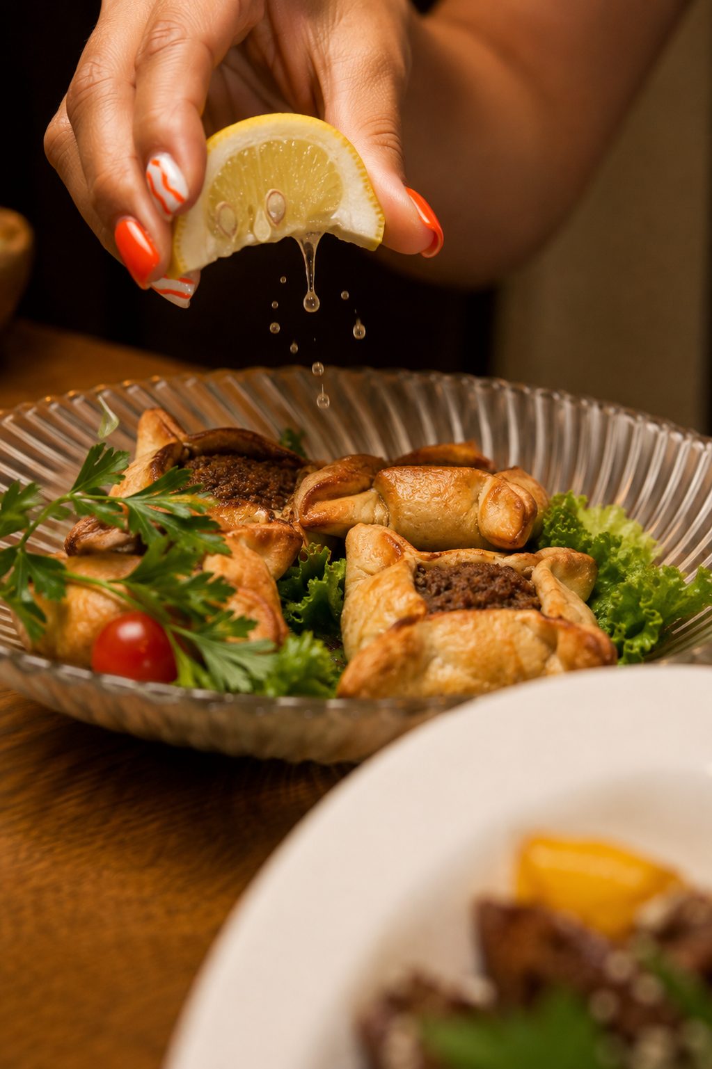 Sfiha open-face meat pies at Layali Miami